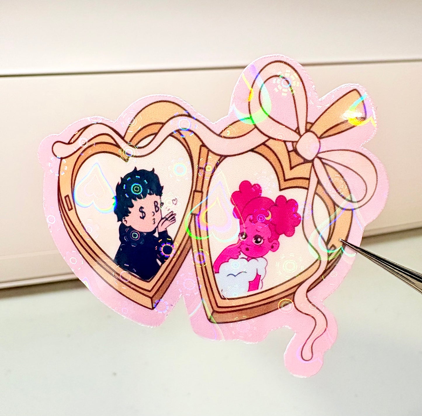 Pink Heart Locket SB/SG Sticker