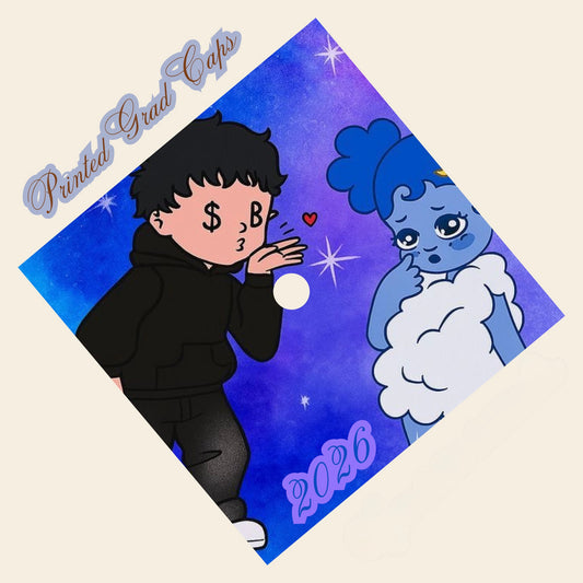 Junior H Printed Grad Cap