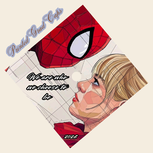 Spidey Printed Grad Cap
