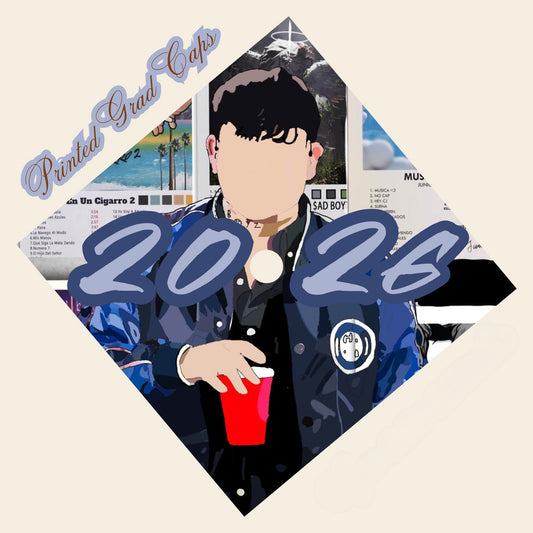 Junior H Printed Grad Cap