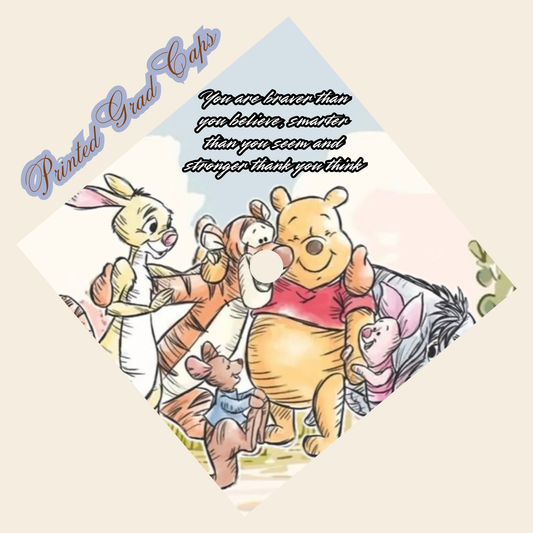 Pooh & Friends Printed Grad Cap