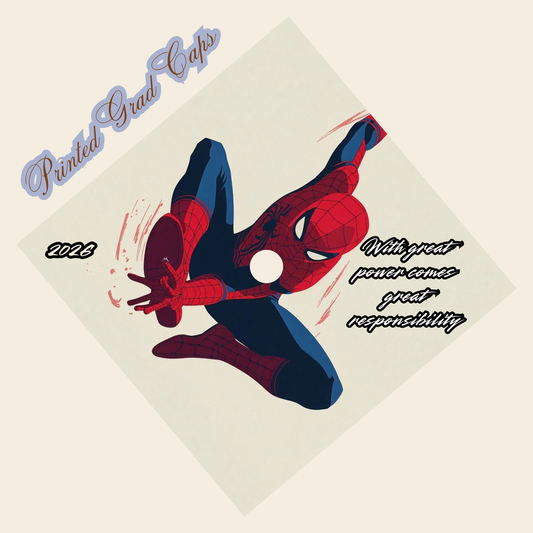 Spidey Printed Grad Cap