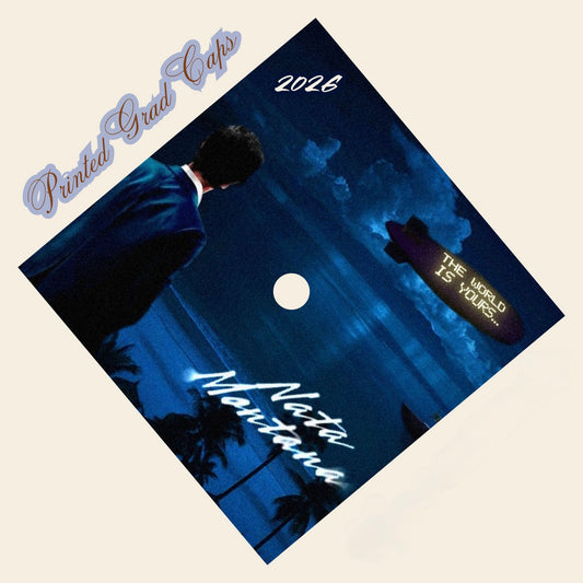Nata Montana Printed Grad Cap